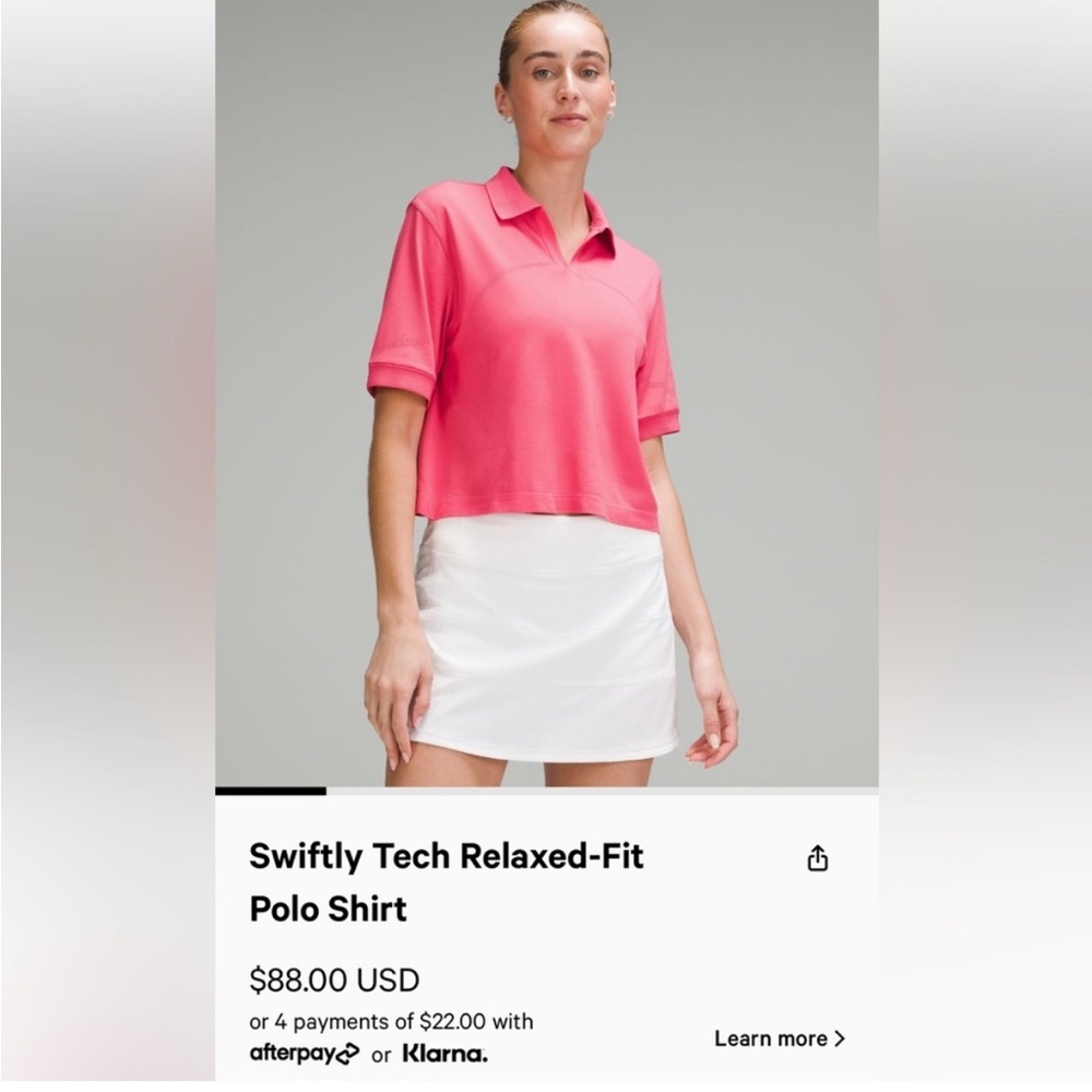 Lululemon swiftly tech relaxed fit polo shirt